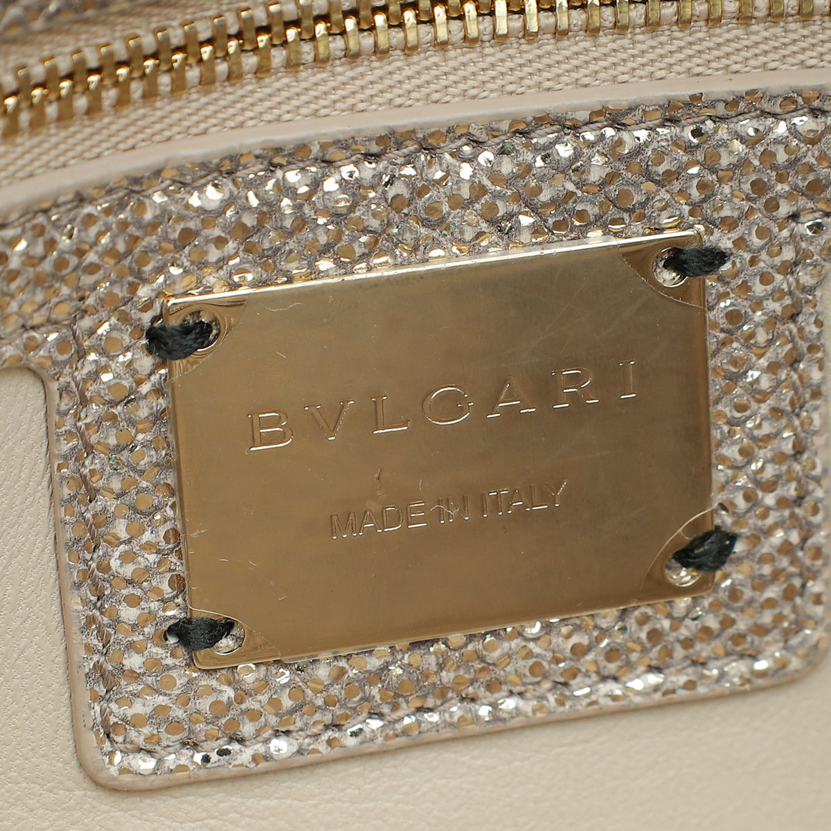 Bvlgari Metallic Milky Opal Serpenti Cabochon Shoulder Bag