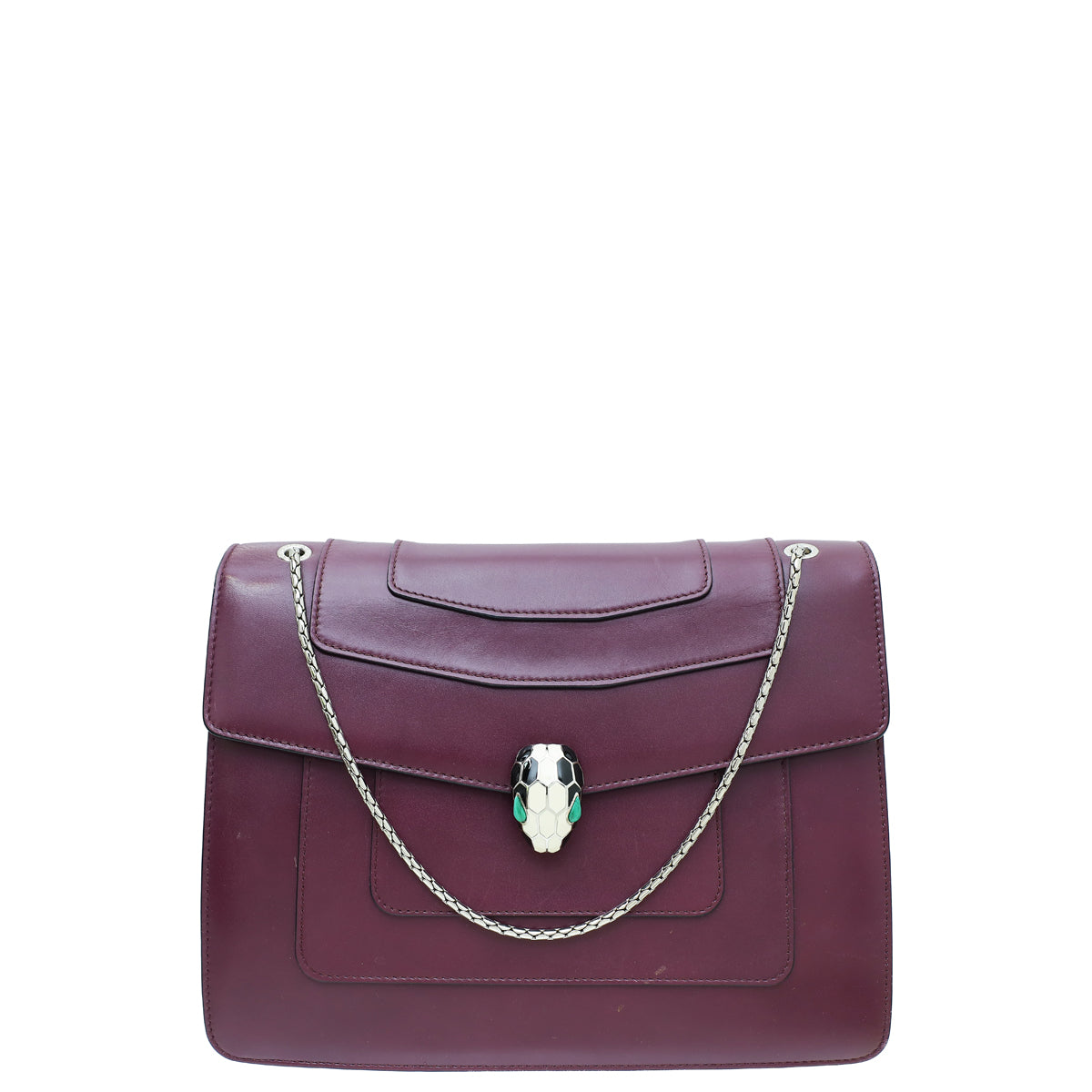 Bvlgari Aubergine Serpenti Forever Large Shoulder Bag-Bvlgari-THE CLOSET