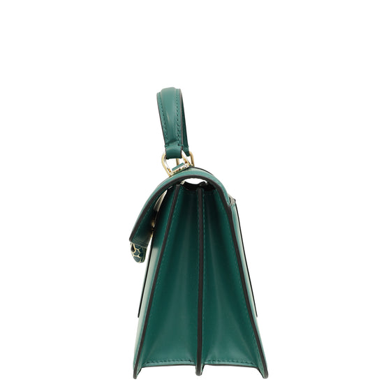 Bvlgari Emerald Green Serpenti Forever Medium Top Handle Bag