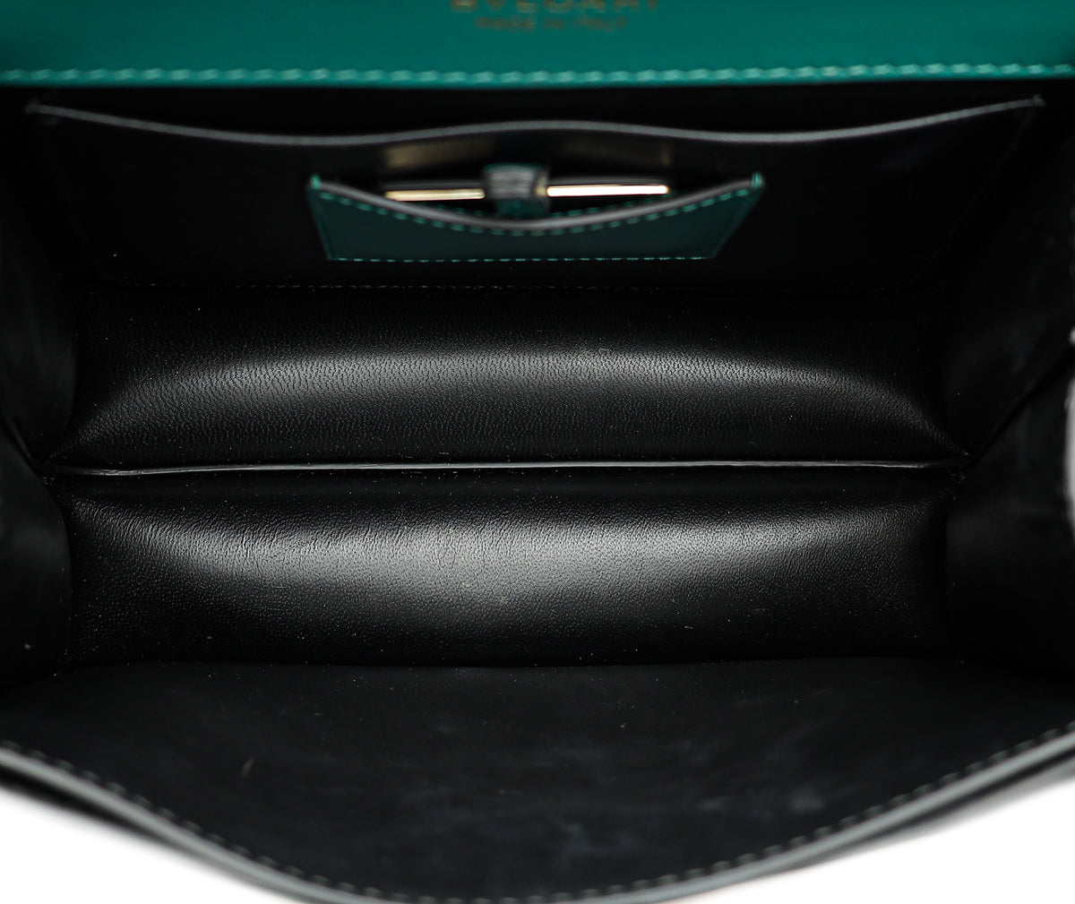 Bvlgari Emerald Green Serpenti Forever Medium Top Handle Bag