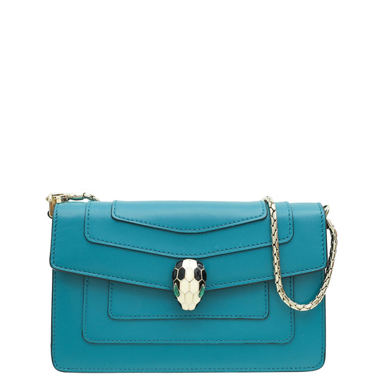 Bvlgari Blue Serpenti Forever Mini Pochette Bag