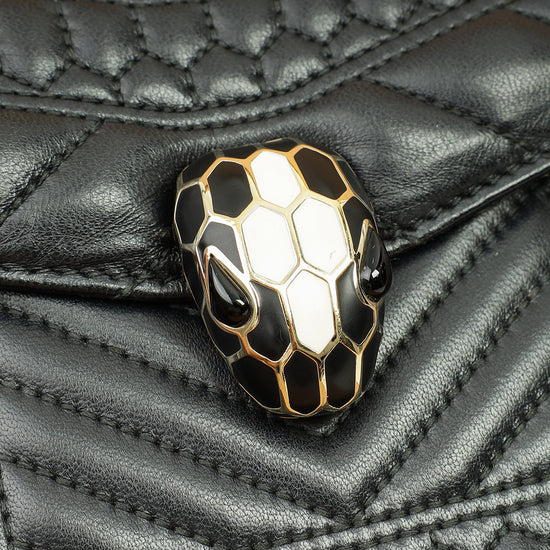 Bvlgari Black Quilted Scaglie Serpenti Forever Bag-Bvlgari-THE CLOSET