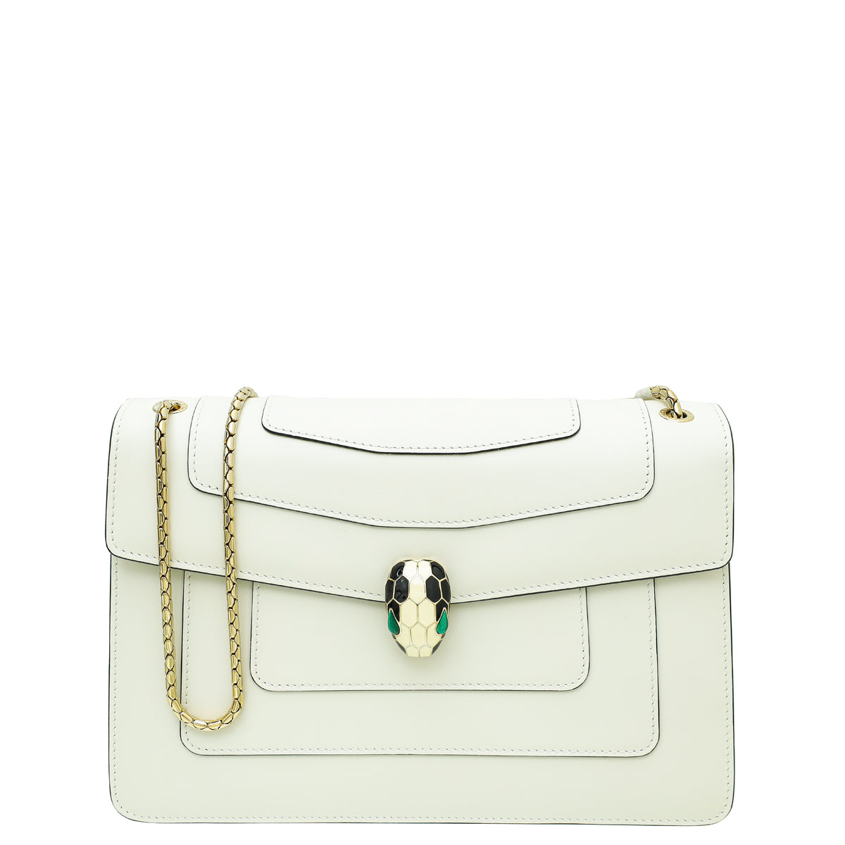 Bvlgari White Agate Serpenti Forever Shoulder Bag-Bvlgari-THE CLOSET