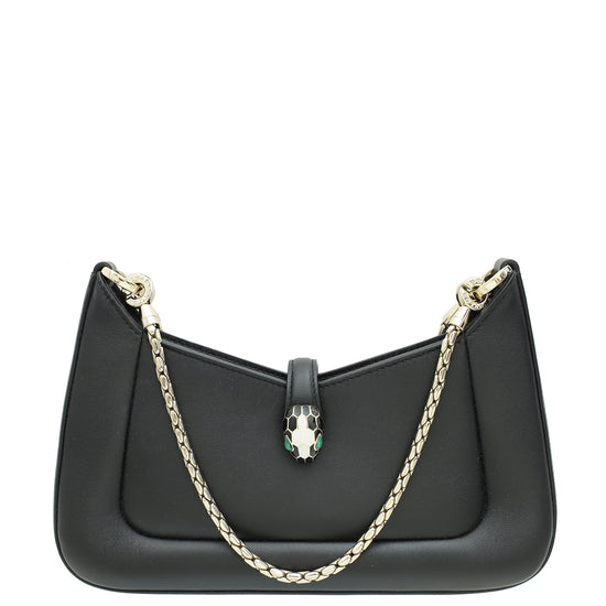 Bvlgari Black Serpenti Baia Small Shoulder Bag