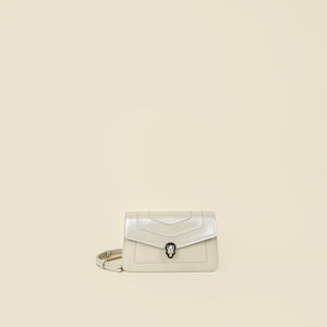 Bvlgari White Agate Serpenti Forever Chain Pochette