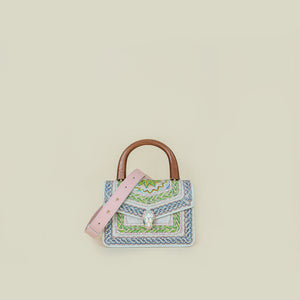 Bvlgari Dusty Pink Multicolor x Casablanca Serpenti Forever Top Handle Bag