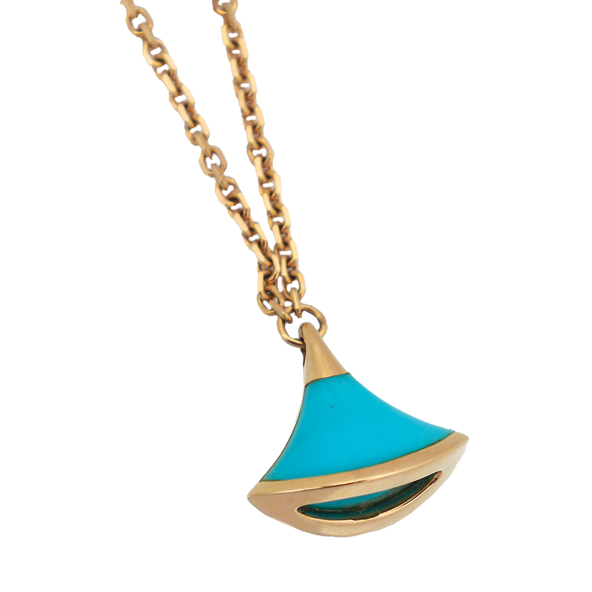 Bvlgari 18K Rose Gold Turquoise Diva's Dream Pendant Chain Bracelet-Bvlgari-THE CLOSET