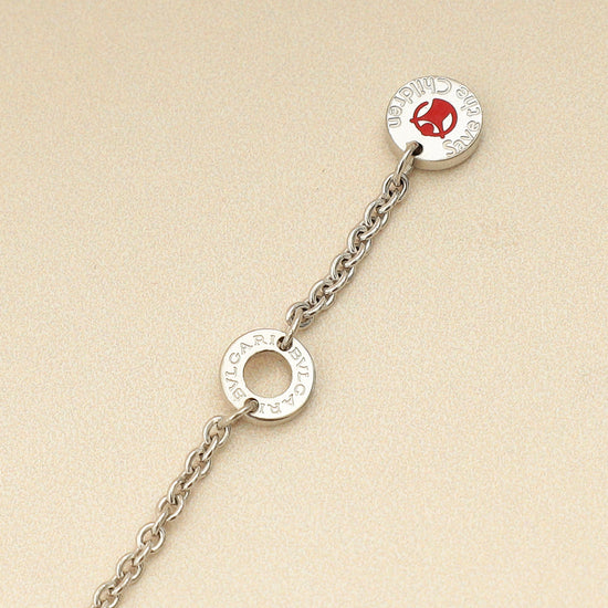 Bvlgari Sterling Silver Onyx Save The Children 18cm Bracelet-Bvlgari-THE CLOSET