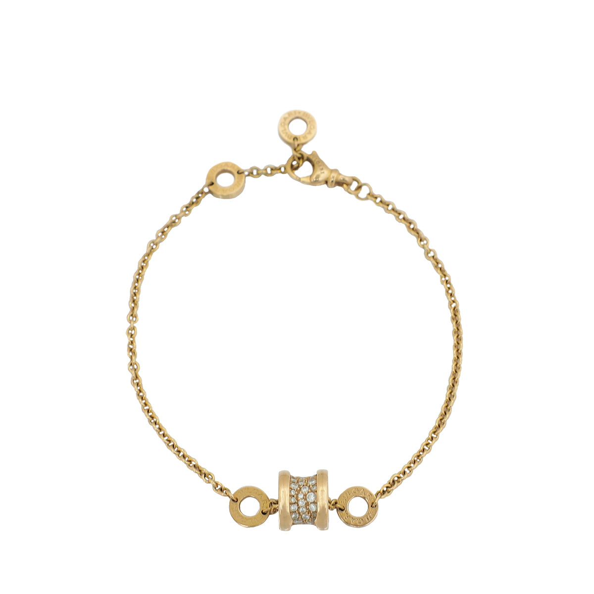 Bvlgari 18K Rose Gold Diamond B.zero1 Soft Bracelet-Bvlgari-THE CLOSET