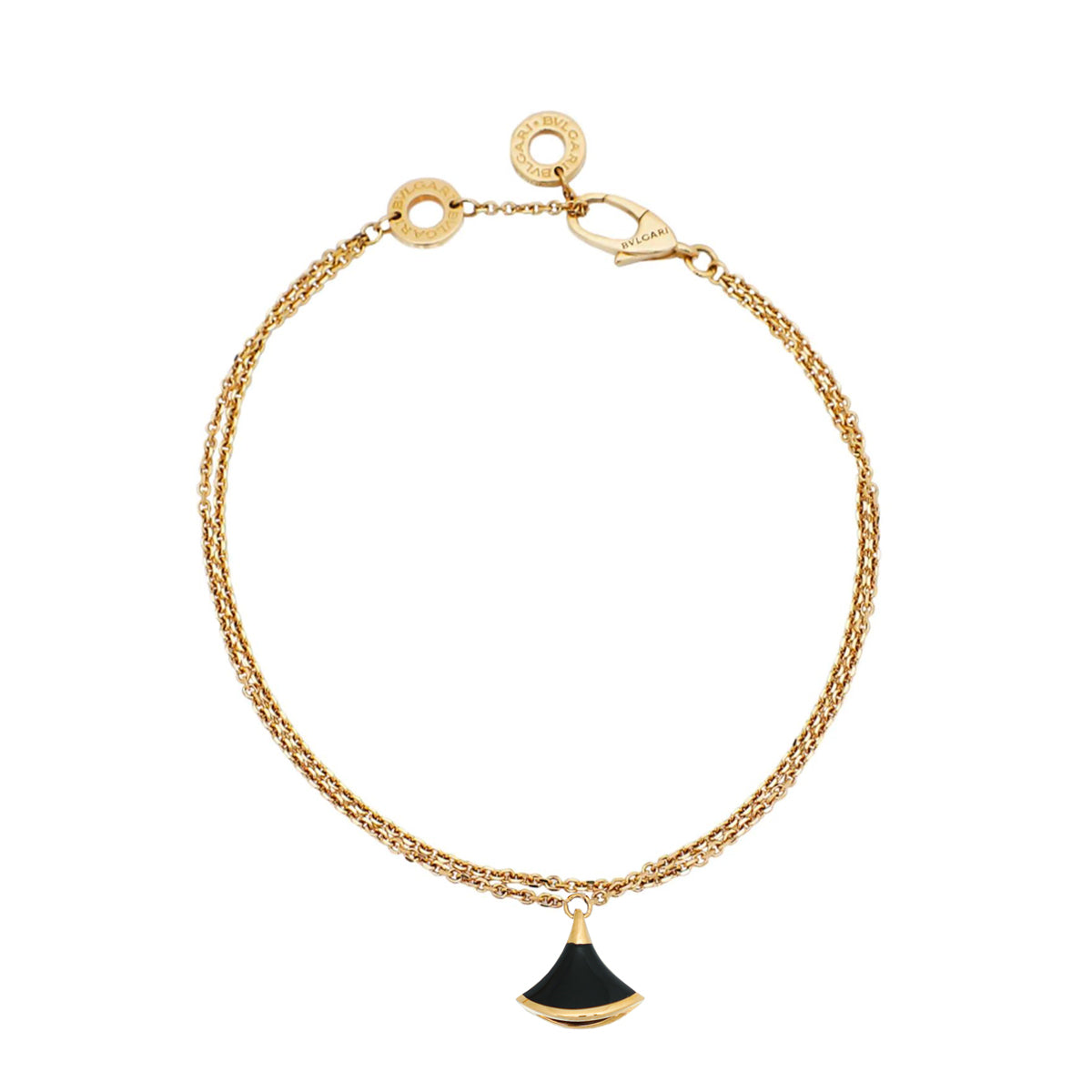 Bvlgari 18K Rose Gold Onyx Diva's Dream Bracelet-Bvlgari-THE CLOSET