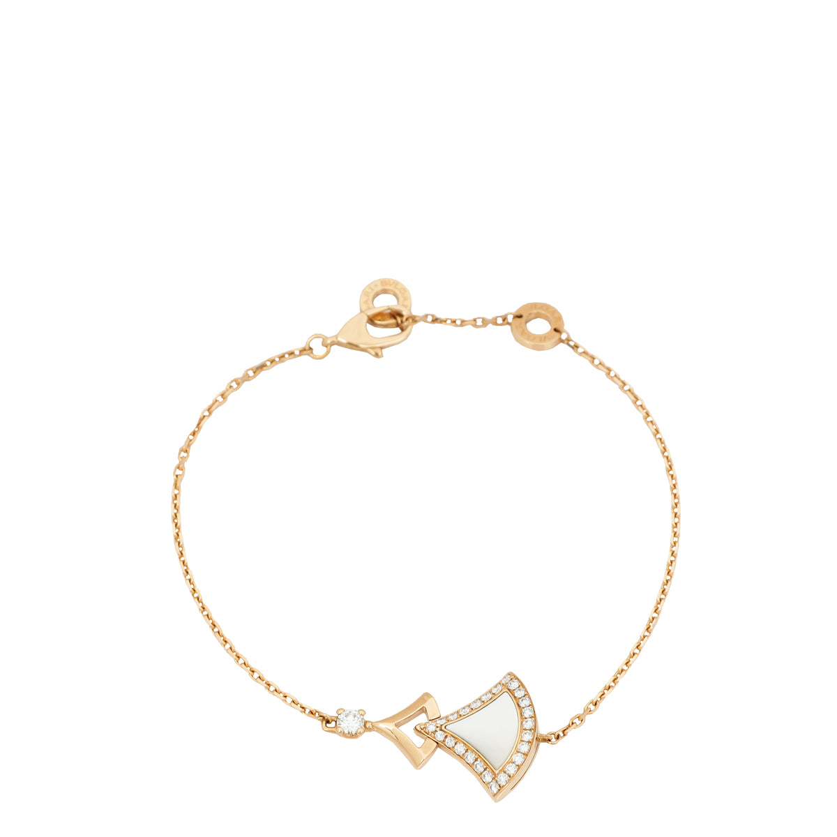 Bvlgari 18K Pink Gold Diamond MOP Diva's Dream Small-Medium Bracelet-Bvlgari-THE CLOSET
