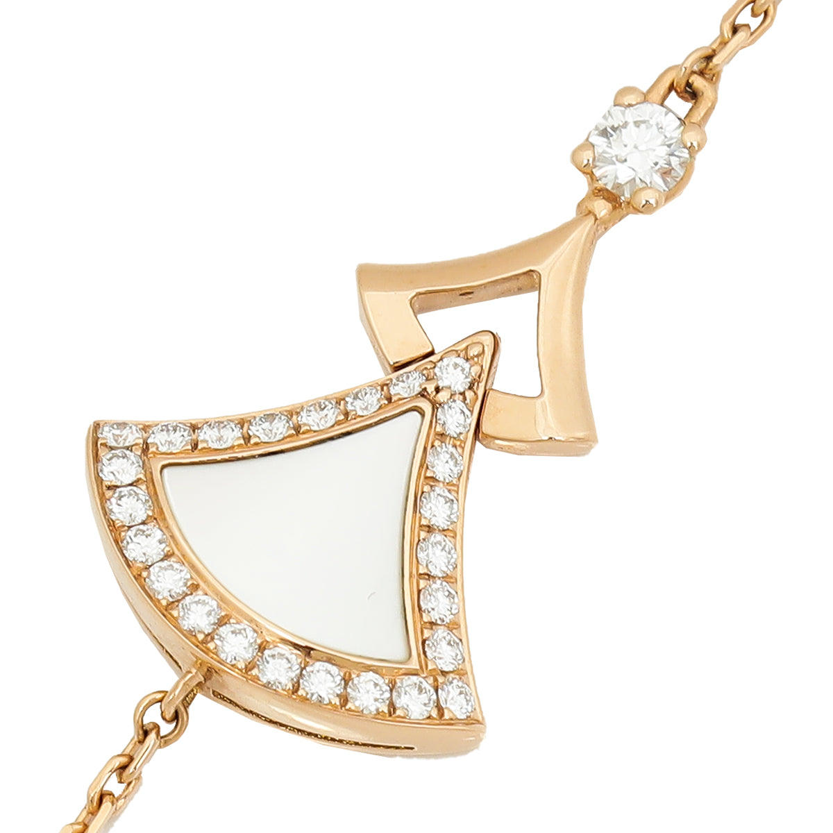 Bvlgari 18K Pink Gold Diamond MOP Diva's Dream Small-Medium Bracelet-Bvlgari-THE CLOSET