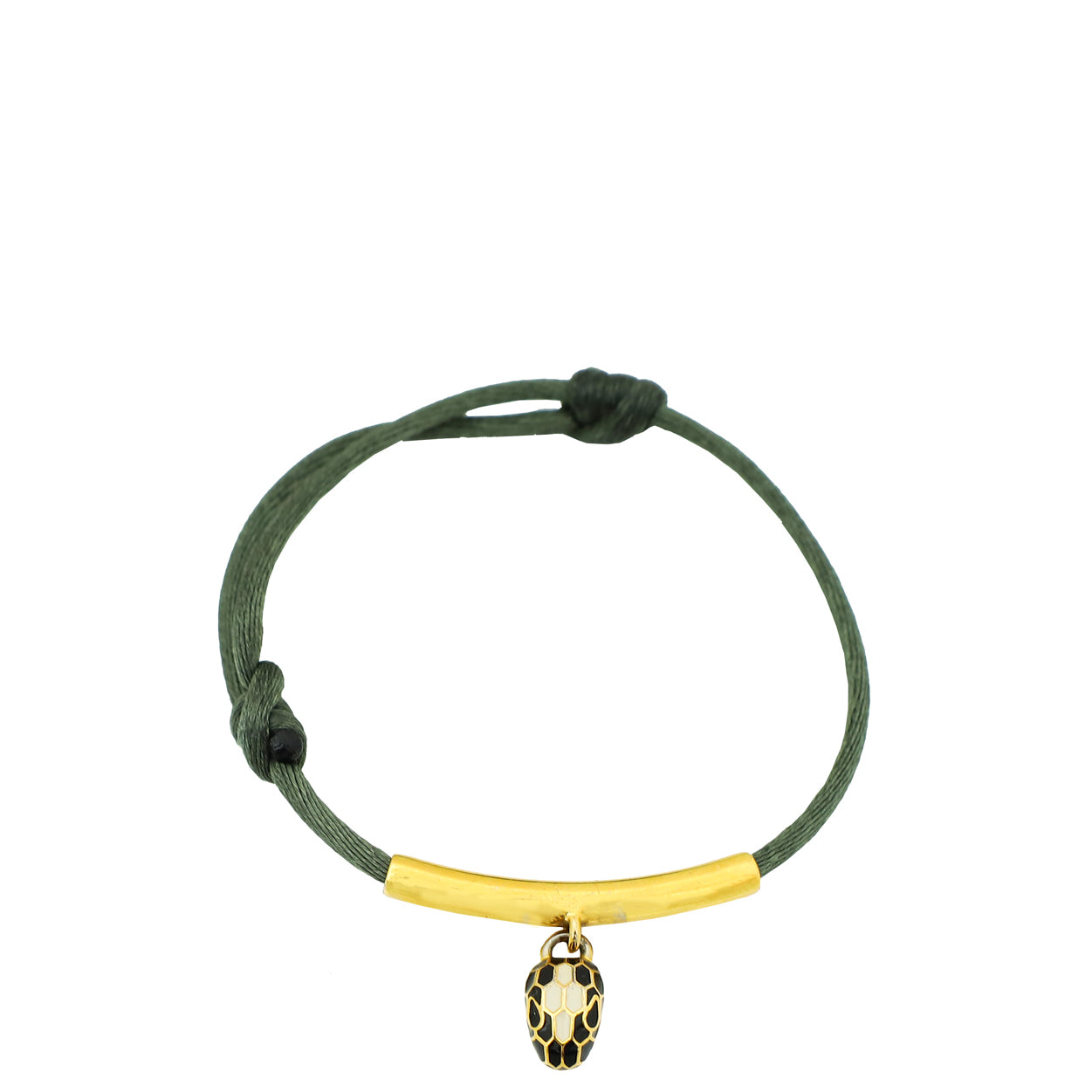 Bvlgari Army Green Serpenti Forever Cord Bracelet-Bvlgari-THE CLOSET
