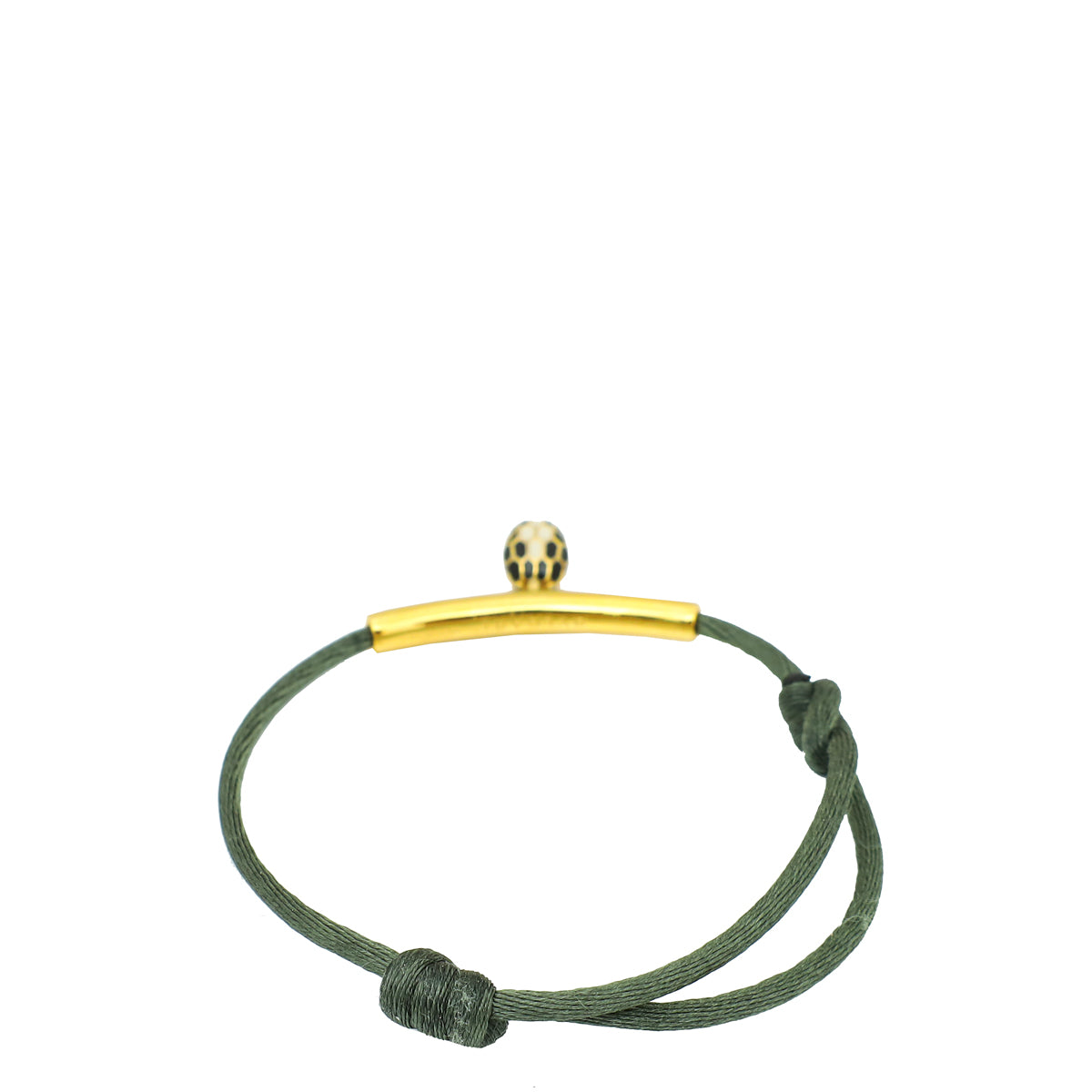 Bvlgari Army Green Serpenti Forever Cord Bracelet-Bvlgari-THE CLOSET