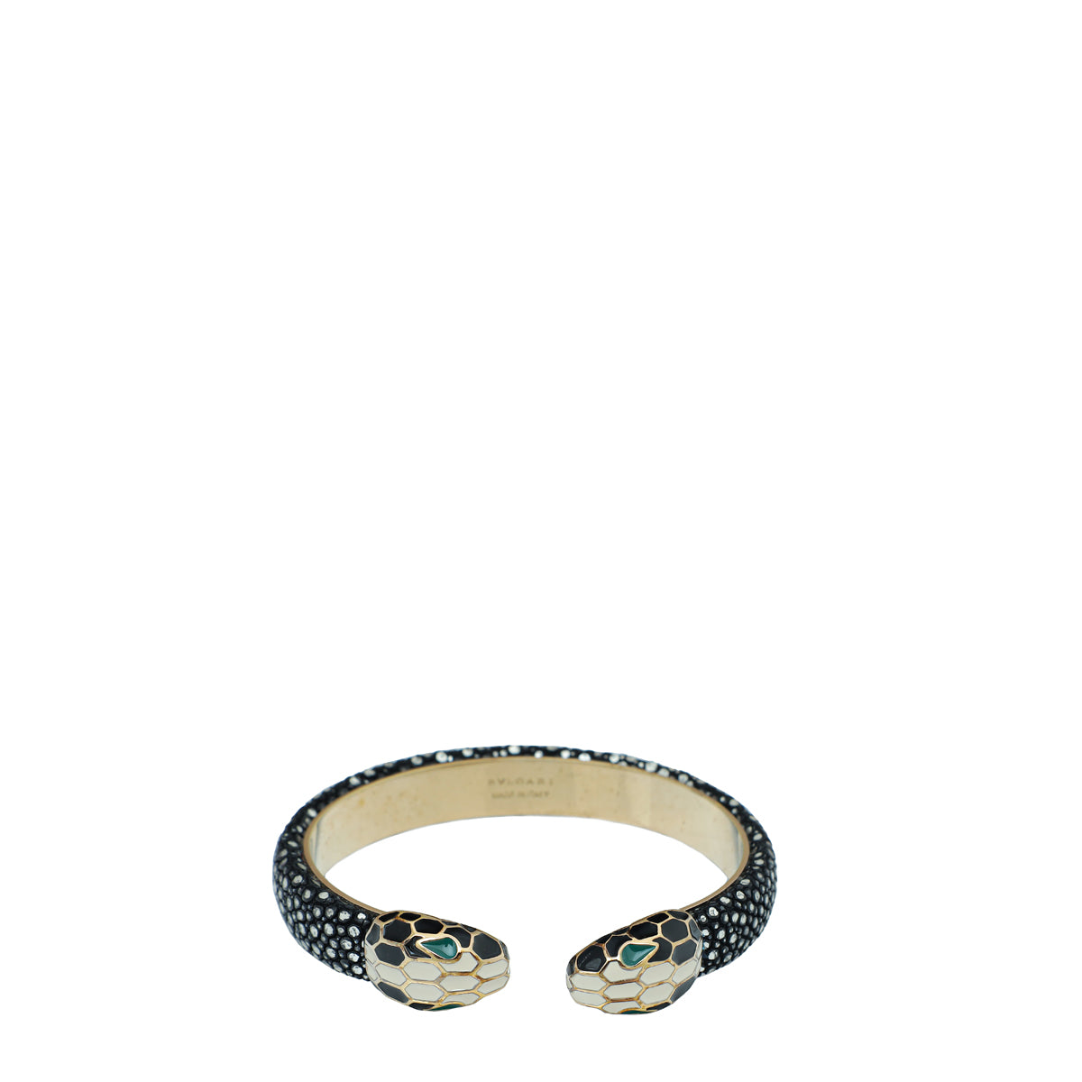 Bvlgari Black Galuchat Skin Serpenti Forever Large Bracelet-Bvlgari-THE CLOSET