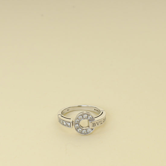 Bvlgari 18K White Gold Diamond Bvlgari Ring 52