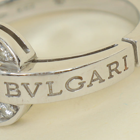Bvlgari 18K White Gold Diamond Bvlgari Ring 52