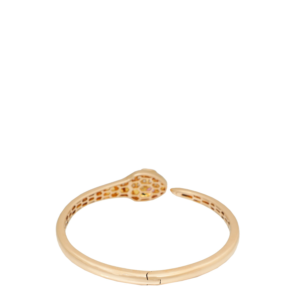 Bvlgari 18K Rose Gold Diamond Serpenti Medium Bracelet-Bvlgari-THE CLOSET