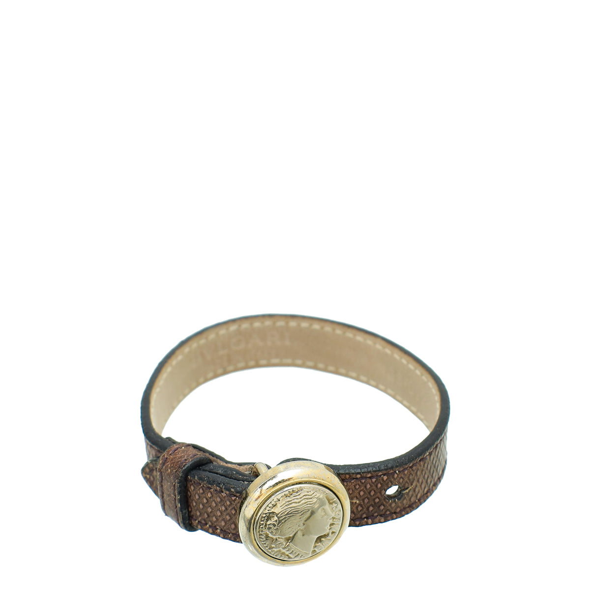 Bvlgari Brown Karung Monete Coin Bracelet-Bvlgari-THE CLOSET