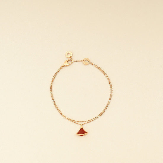 Bvlgari 18K Rose Gold Carnelian Diva's Dream Bracelet-Bvlgari-THE CLOSET