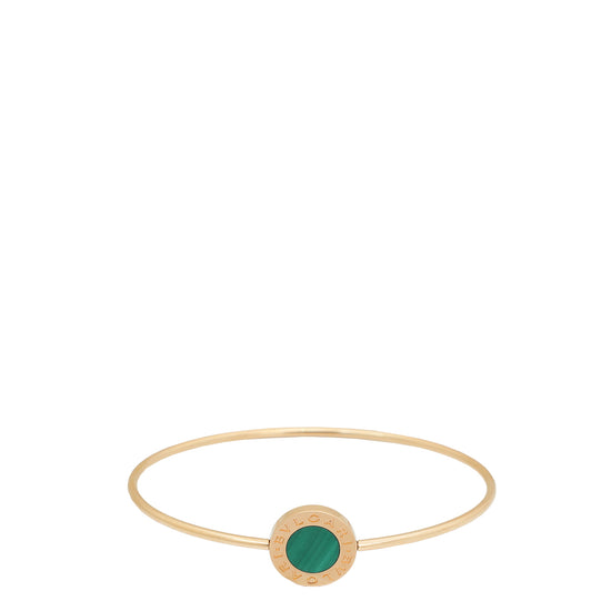 Bvlgari 18K Rose Gold Malachite Bvlgari Bangle