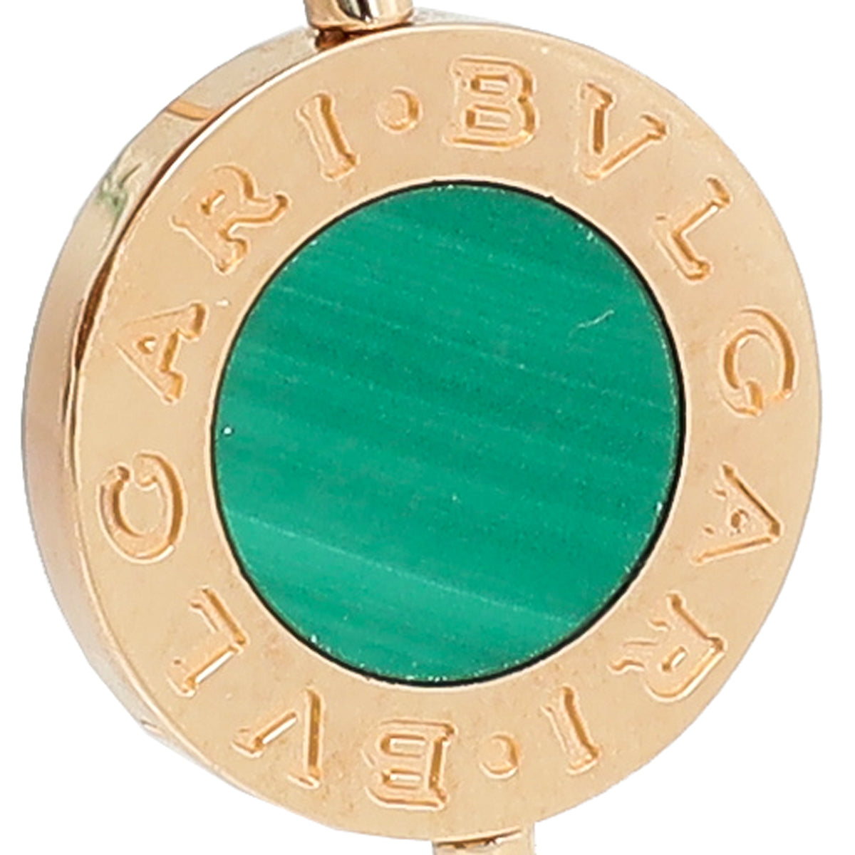 Bvlgari 18K Rose Gold Malachite Bvlgari Bangle