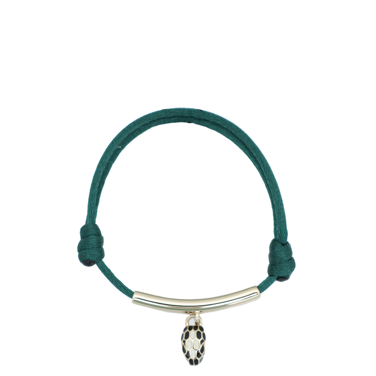 Bvlgari Emerald Green Serpenti Forever Cord Bracelet