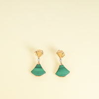 Bvlgari 18K Rose Gold Divas’ Dream Malachite Diamond Earrings