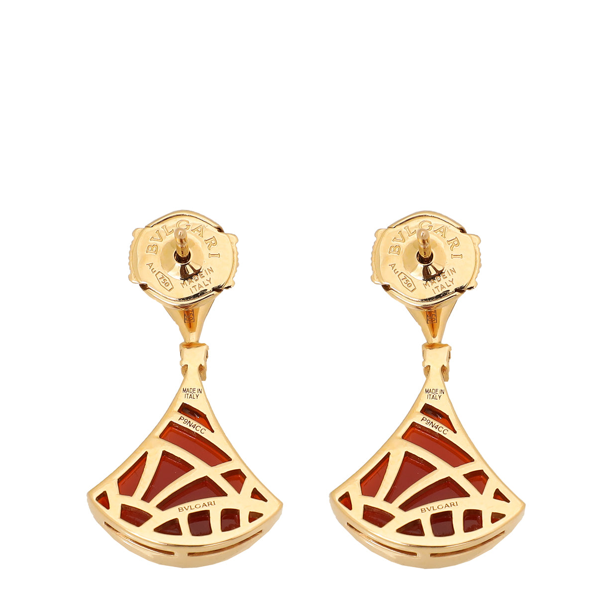 Bvlgari 18K Rose Gold Carnelian Diamond Diva's Dream Earrings-Bvlgari-THE CLOSET