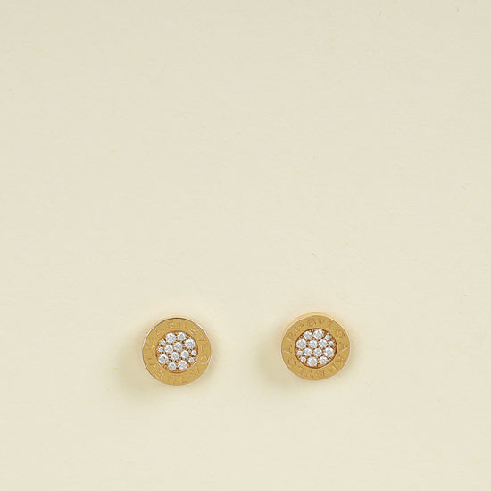 Bvlgari 18K Rose Gold Bvlgari Diamond Earrings