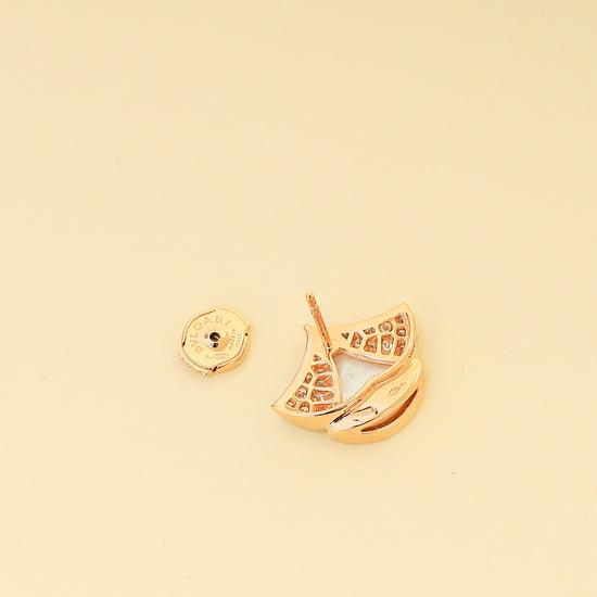 Bvlgari 18K Rose Gold Diamond MOP Diva's Dream Earrings-Bvlgari-THE CLOSET