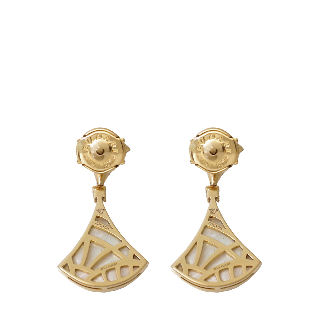 Bvlgari 18K Rose Gold Diamond MOP Diva's Dream Earrings