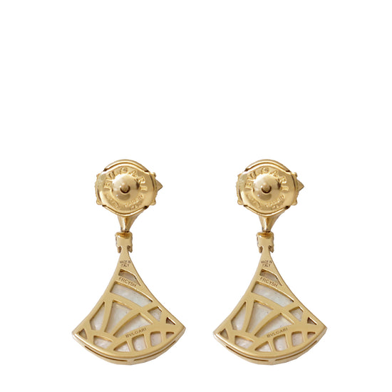 Bvlgari 18K Rose Gold Diamond MOP Diva's Dream Earrings