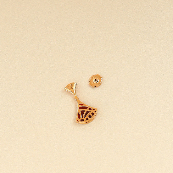 Bvlgari 18K Rose Gold Carnelian Diamond Diva's Dream Earrings-Bvlgari-THE CLOSET