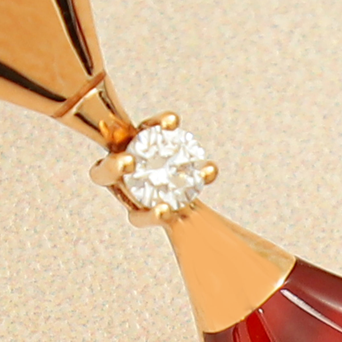 Bvlgari 18K Rose Gold Carnelian Diamond Diva's Dream Earrings-Bvlgari-THE CLOSET