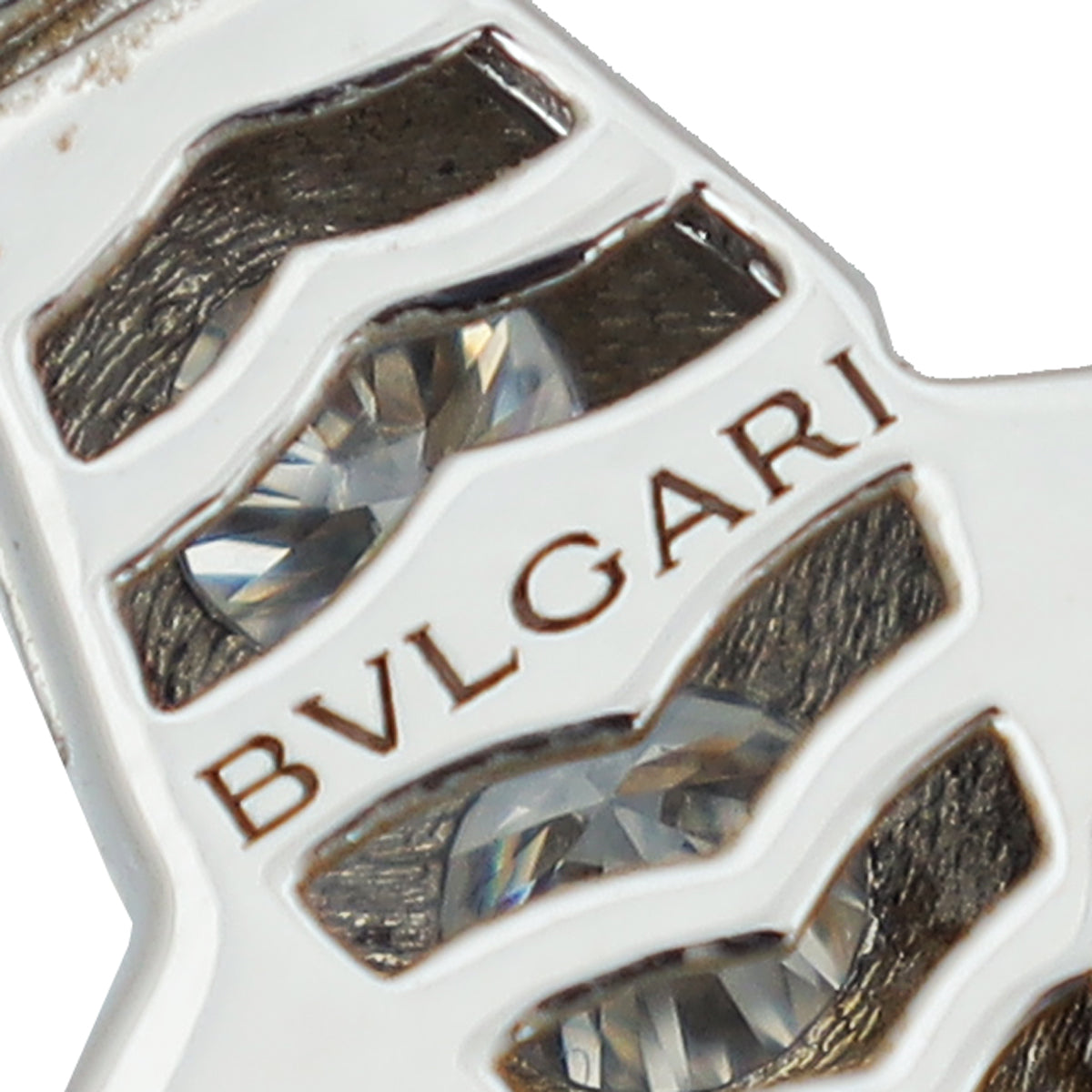 Bvlgari 18K White Gold Serpenti Viper Slim Necklace W/ Full Pave Diamonds