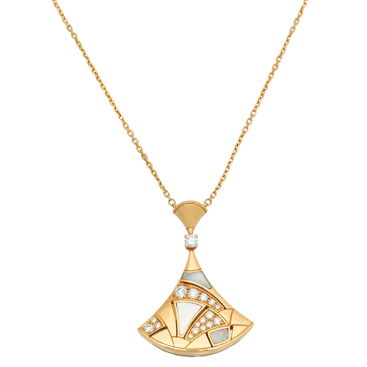 Bvlgari 18K Rose Gold Diamond MOP Diva's Dream Necklace-Bvlgari-THE CLOSET