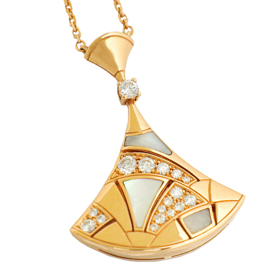 Bvlgari 18K Rose Gold Diamond MOP Diva's Dream Necklace