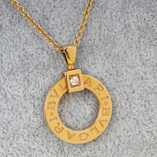 Bvlgari 18K Rose Gold Diamond Bvlgari Necklace