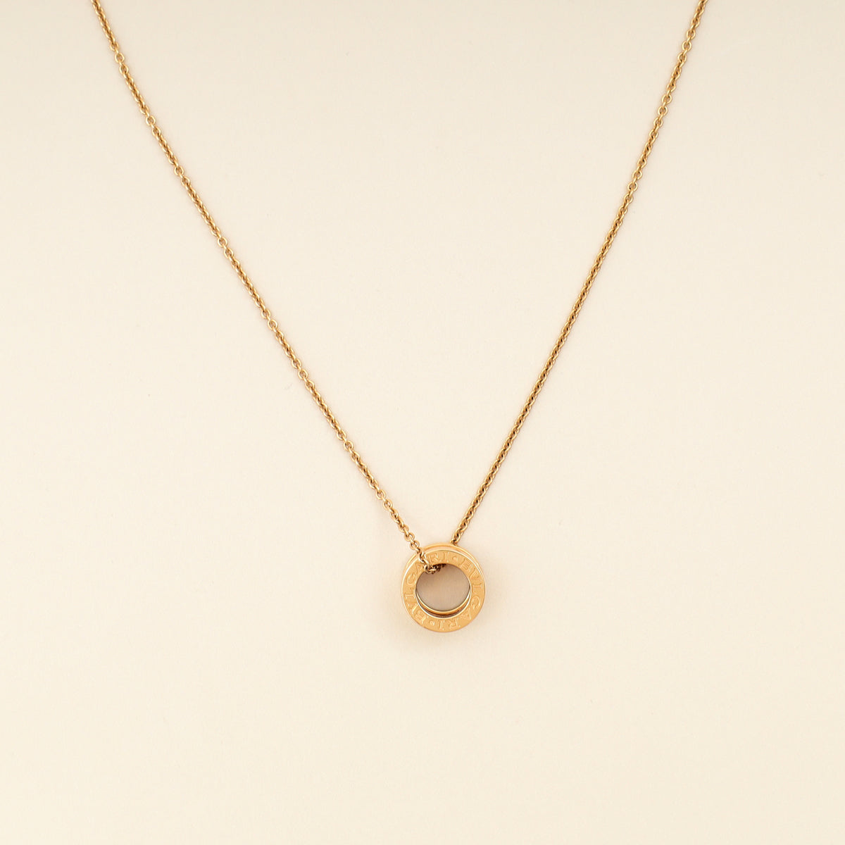 Bvlgari 18K Rose Gold B.Zero Pendant Necklace