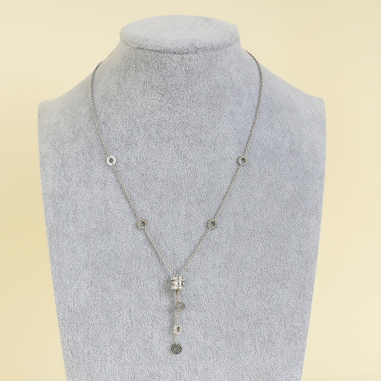 Bvlgari 18K White Gold B.Zero1 Station Necklace