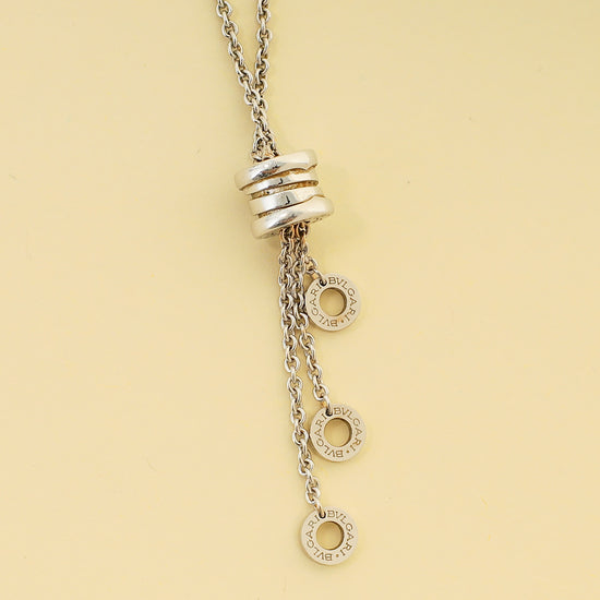 Bvlgari 18K White Gold B.Zero1 Station Necklace