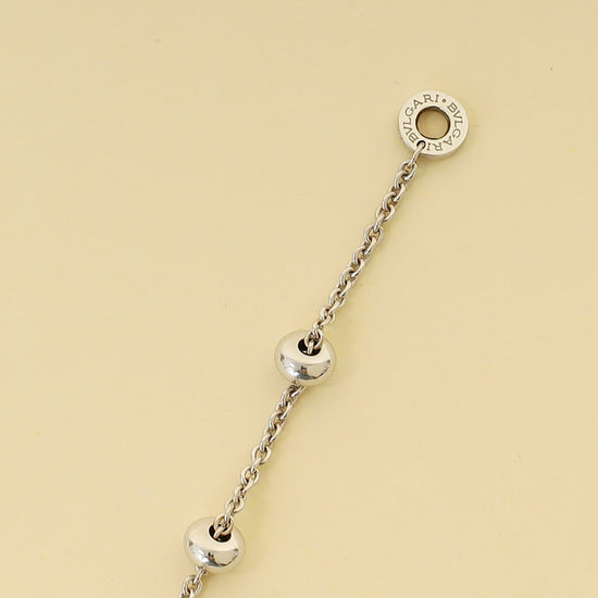 Bvlgari 18K White Gold B.Zero1 Station Necklace