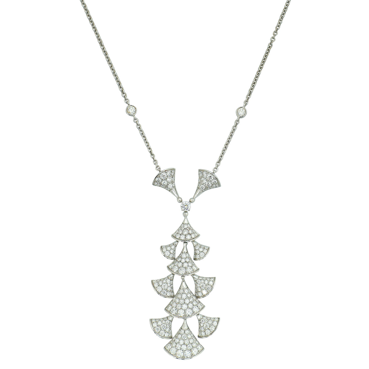 Bvlgari 18K White Gold Diamond Diva's Dream Necklace