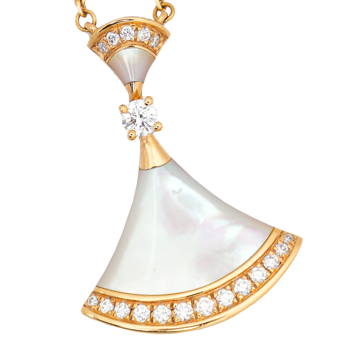 Bvlgari 18K Pink Gold Diamond MOP Diva's Dream Necklace-Bvlgari-THE CLOSET