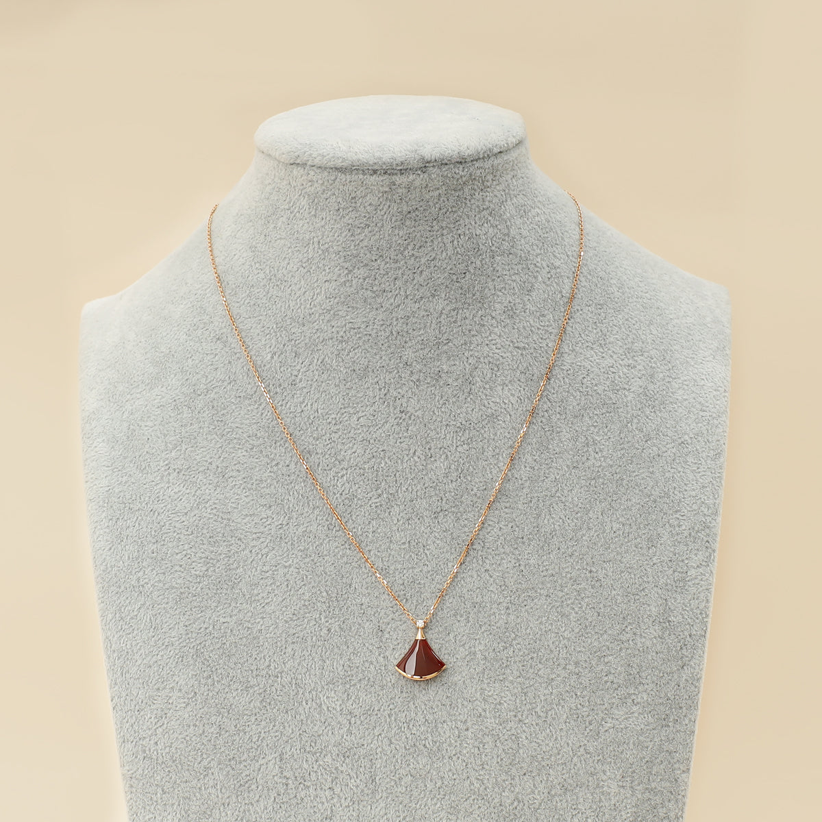 Bvlgari 18K Rose Gold Carnelian Diamond Diva's Dream Necklace-Bvlgari-THE CLOSET