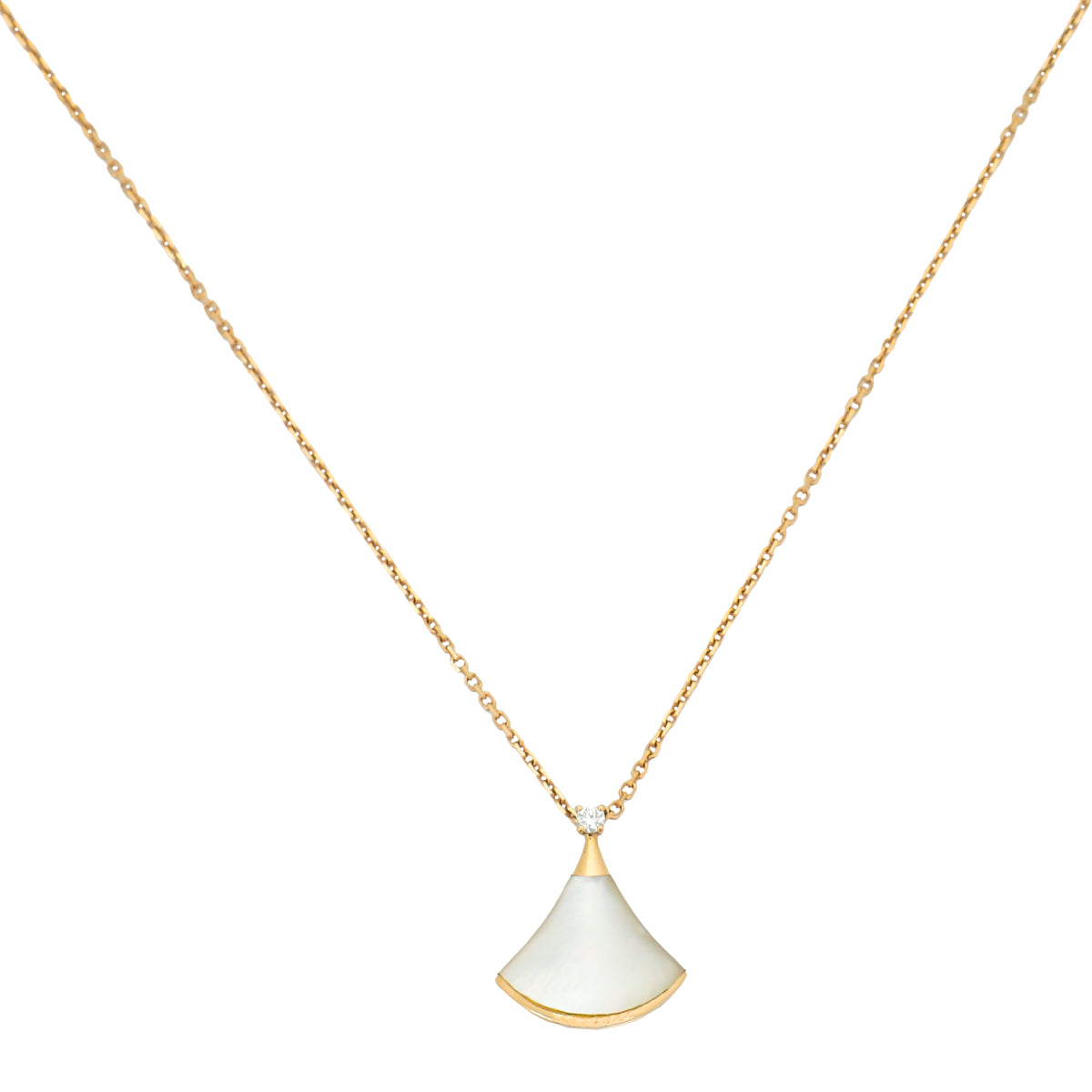 Bvlgari 18K Rose Gold MOP Diamond Diva's Dream Pendant Necklace-Bvlgari-THE CLOSET