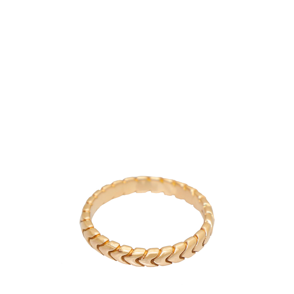 Bvlgari 18K Rose Gold Spiga Ring 50-Bvlgari-THE CLOSET