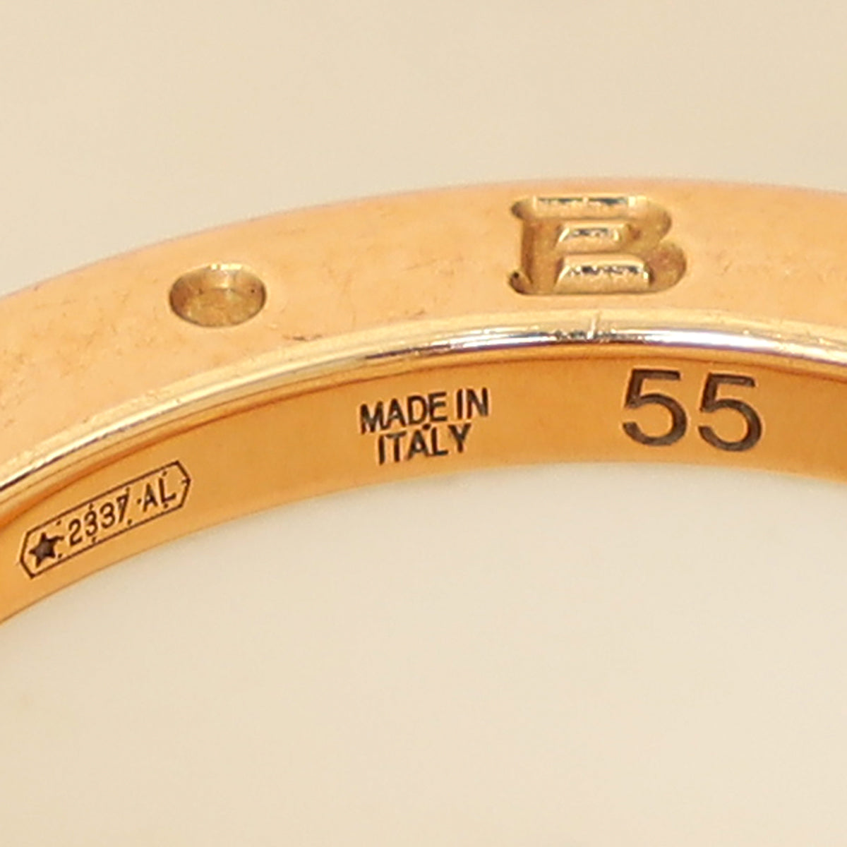 Bvlgari 18K Rose Gold B.zero1 Four Band White Ceramic Ring 55-Bvlgari-THE CLOSET