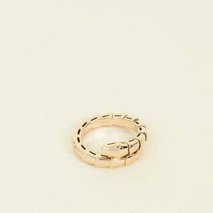 Bvlgari 18K Rose Gold Medium Serpenti Viper One-Coil Ring 51-53